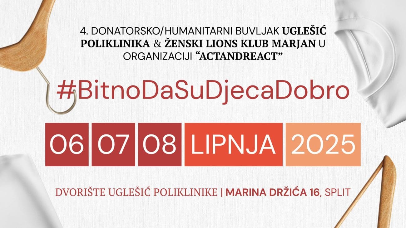 Humanitarni buvljak “Bitno da su djeca dobro”: Tri dana darivanja, glazbe i zajedništva u Splitu